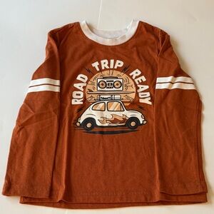 Jumping Beans Road Trip Ready Long Sleeve Tee - Rust